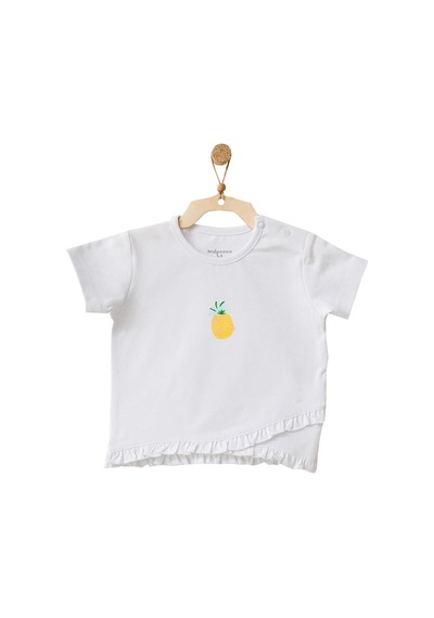 Dear Enika Andywawa Kız Bebek Ananas Desenli Alt Üst Sarı Şort Takım Ac21633r 001