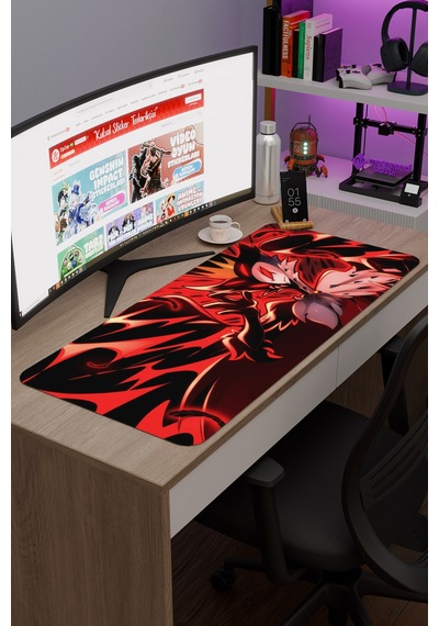Helluva Boss Kaymaz Dikişli Kauçuk Oyuncu Mousepad V2 - 90x40 Xxl Gaming Mouse Pad Fare Altlığı