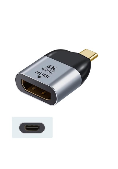 Cr21 Mac-book Thunderbolt 3 Uyumlu Mini Adaptör Çevirici Type-c 3.1'den 4k 60hz Hdmı