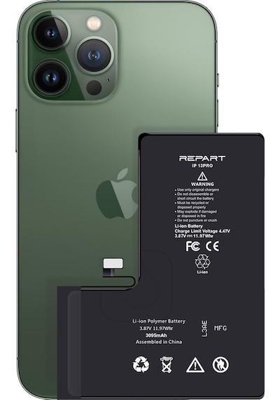 İphone 13 Pro Uyumlu Güçlendirilmiş Yüksek Kapasite Batarya - 3095 Mah