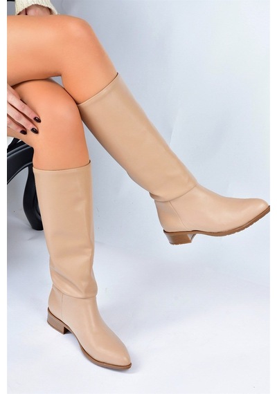 Fox Shoes Ten Düz Taban Günlük Kadın Çizme L726600909 Ten