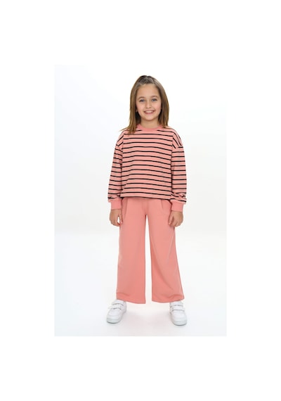 Toontoy Kids Toontoy Kız Çocuk Çizgili Eşofman Takım Siyah