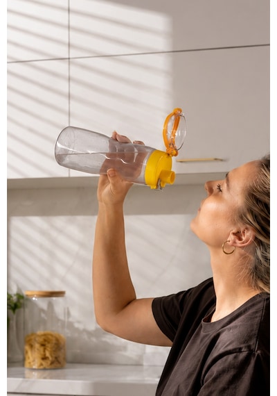 Porsima 911037-3 Bpa Free Motivasyon Sporcu Su Matarası Suluk 0,7lt Su Şişesi Turuncu