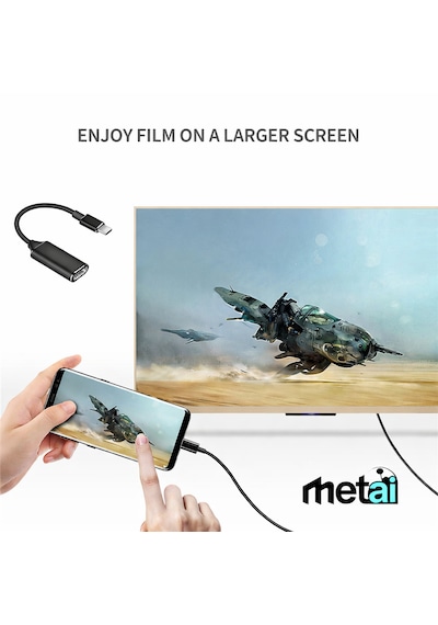 Metai 4k Ultra Hd Usb-c To Hdmı Dönüştürücü Adaptör Type-c Görüntü Aktarıcı Kablo Thunderbolt 3/4 Apple Uyumlu MacBook , Laptop, Telefon Ve Tablet İçin