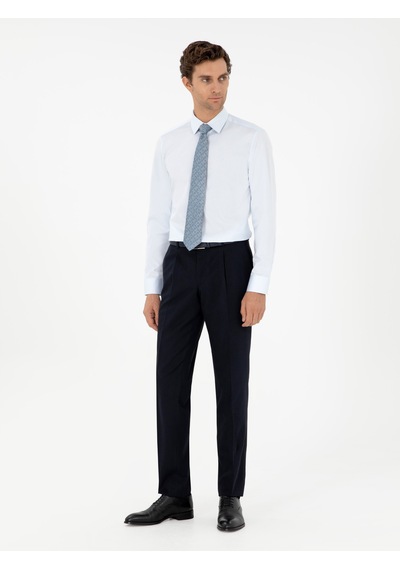 Cacharel Koyu Lacivert Slim Fit Kumaş Pantolon