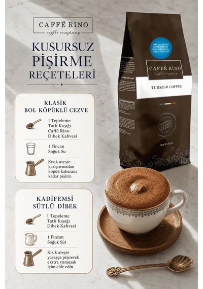 Caffe Rino Özel Karışımlı Geleneksel Dibek Türk Kahvesi 250 G