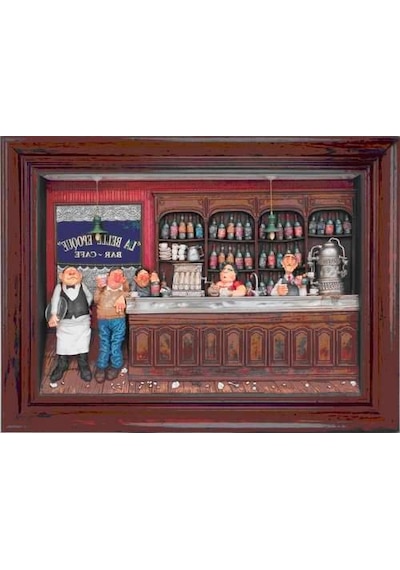 Forchino Cafe Duvar Tablo Koleksiyon Figür 60x45cm