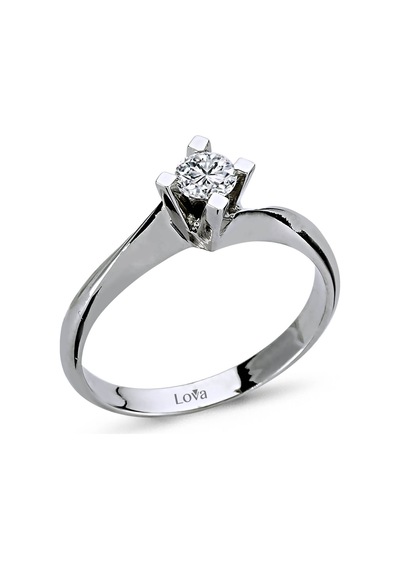 Lova E Renk 0,23 Karat Pırlanta Tektaş Yüzük - 1020077
