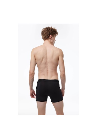 Malabadi 017 Erkek Biyeli Modal Boxer-Siyah