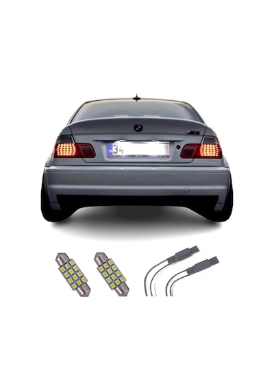BMW E46 BEYAZ LED PLAKA AYDINLATMA AMPUL SETİ