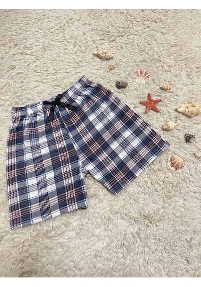 %100 Pamuk Kadın Yüksek Bel Dört Mevsim Şort Pijama