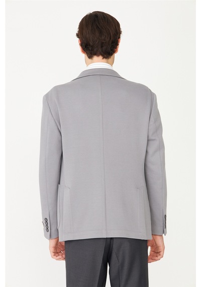 Gri Klasik Kesim Blazer Ceket Gri