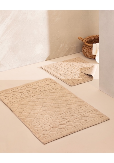 Madame Coco Panier Banyo Paspası - Bej - 60x100 Cm Bapa00000000092'li Büyük Boy Set-bej