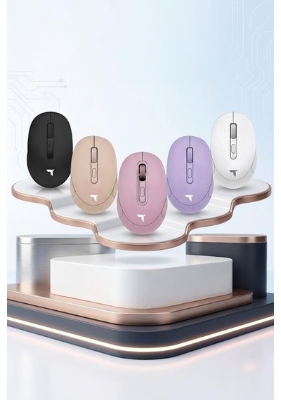 Teknoloji Tablet Faresi Çalışma Alanı Mouse Çift Modlu Sessiz Kablosuz Fare Tm17 Pembe
