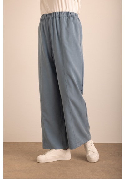 Aker İndigo Beli Lastikli Cotton Pantolon İndigo İndigo