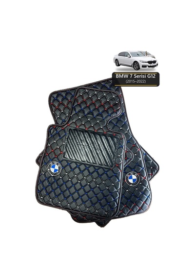 Oto Halı Paspas Bmw 7 Serisi G12 2015-2022 Uyumlu M Performance M Teknik Sport Kaymaz & Şık Tasarım - Tasarım 2