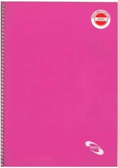 Ekofis Pirinta defter 160 Yp Çizgili A4 Spiralli PP.Kap.Mor
