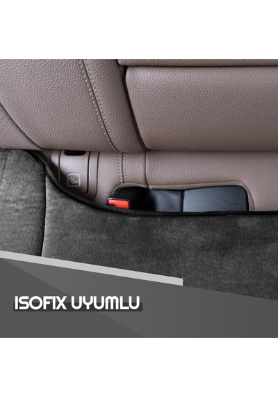 Otom Premium Koruyucu Arka Koltuk Minderi Yüksek Kalite Süet İsofix Uyumlu Ekstra Cepli-