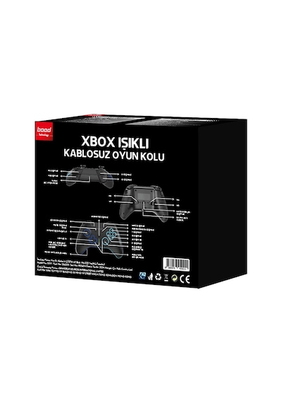 Bood Xbox Işıklı Kablosuz Oyun Kolu