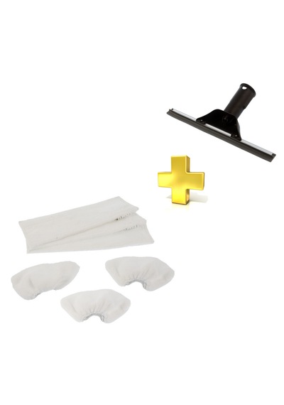 Karcher Uyumlu Sc1,sc2,sc3 Buharlı Süpürge Cam Silme Aparatı Ve Mikrofiber Bez Seti 1 Set
