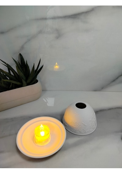 Splendeur Led'li Dekoratif Mumluk - Beyaz