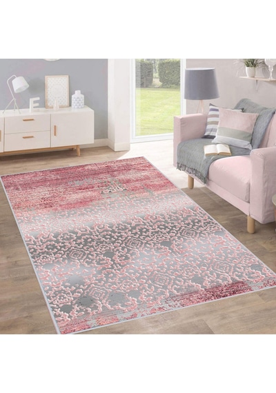 Rovigo Home Dijital Baskı Yıkanabilir Kaymaz Taban Salon Halısı RVG0200-SD384 Çok Renkli