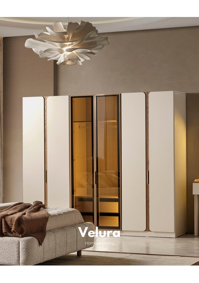 Aura 6 Kapaklı Gardırop Kırık Beyaz