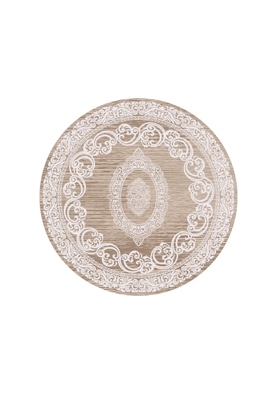 Rovigo Home Dijital Baskı Yıkanabilir Kaymaz Taban Yuvarlak Salon Halısı RVG7290-HK141 Çok Renkli