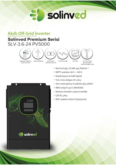 Solinved 3.6 Kw Gordion Serisi Mppt Off-grid Inverter