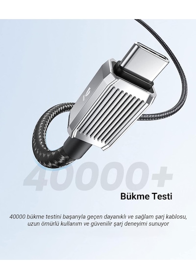 Orico GQZ60-15-BK-BP 60W PD Type-C To Type-C Hızlı Şarj Ve Data Kablosu 1.5 M Siyah
