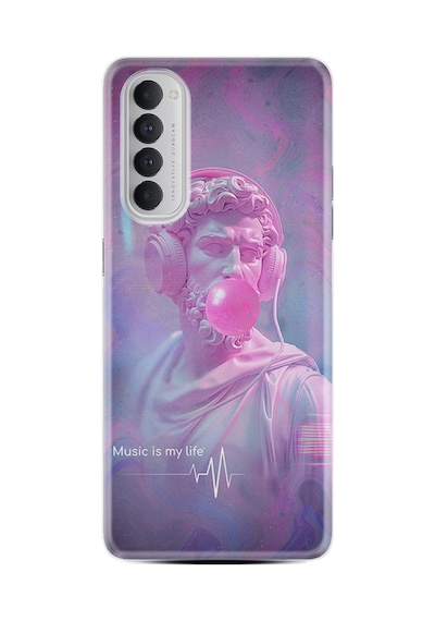 Oppo Reno 4 Pro Kılıf Hayat Serisi Desenli Music İs My Life - Ürün Numarası 2026