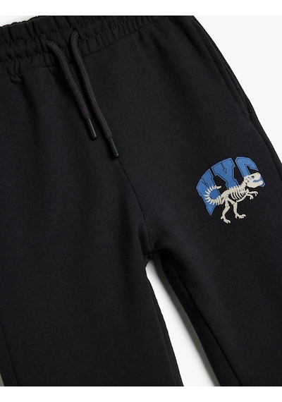 Koton Baskılı Regular Fit Jogger Eşofman Altı Antrasit 5wkb40180tk Antrasit