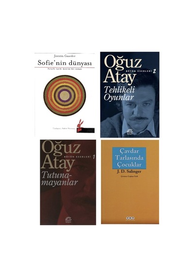 Sofıe Nın Dunyası + Tehlıkelı Oyunlar + Tutunamayanlar + Cavdar Tarlasında Cocuklar 4 Set