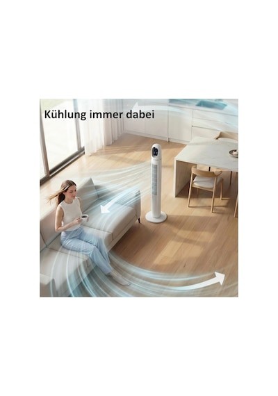 45w Kule Tipi Vantilatör Uzaktan Kumandalı, Dokunmatik Led Ekranlı, 3 Modlu Sessiz Vantilatör