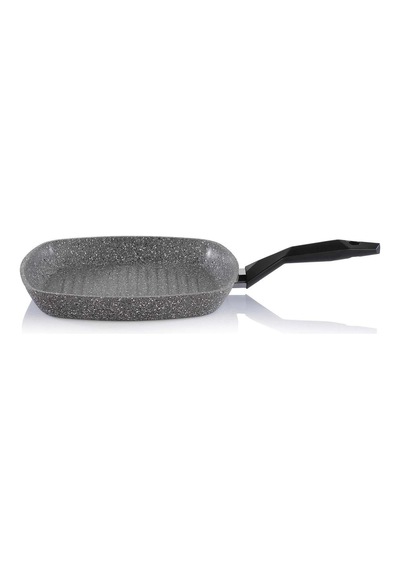 Schafer Granit Grill Tava 28 Cm Ve Bambu Et Döveceği Gri