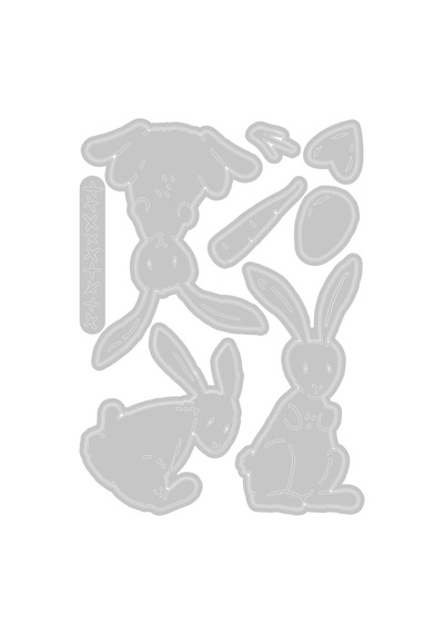 Thinlits Damga Kalıbı Seti Bunny Stitch Tim Holtz, 15 Parçalı Set