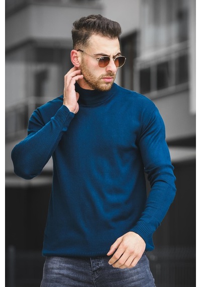 Oksit Seka 815 Pamuk Slim Fit Erkek Yarım Balıkçı Kazak 001