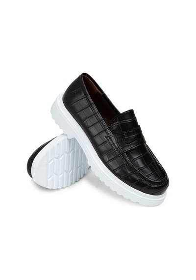 Deery Siyah Kadın Loafer Ayakkabı - 01903zsyhp03 Siyah