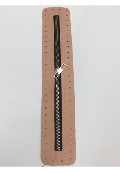 Karantuhafiye Derili Fermuar / Çanta Fermuarı / Kapak Fermuar 30 Cm Pudra Pudra