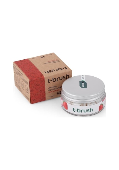 T-Brush Çilek Aromalı Florürlü Diş Macunu 90 Tablet