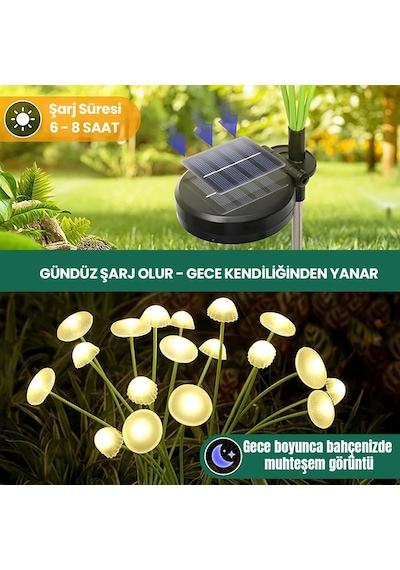 Upway Jellyfish Güneş Enerjili 6 Led Işıklı Dekoratif Bahçe Peyzaj Lambası