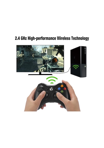 Zinetech Xbox 360 Kablosuz Oyun Kolu Konsolu Joystick 2.4Ghz Pc