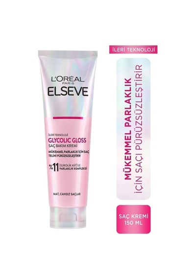 Elseve Glycolic Gloss Mükemmel Parlaklık Şampuan 200 ML + Saç Kremi 150 ML + Saç Tokası Elseve Glycolic Gloss Mükemmel Parlaklık Şampuan 200 ML + Saç Kremi 150 ML + Saç Tokası
