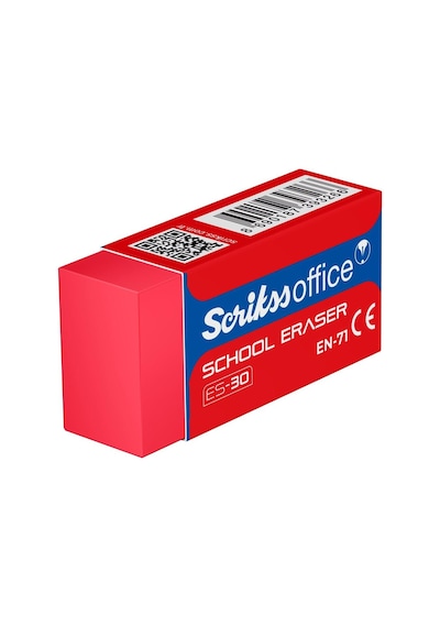 Scrikss Okul Silgisi Kırmızı Es-30 - 1 Adet