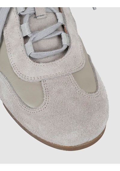 Krem Hakiki Deri Kadın Sneaker Ayakkabı