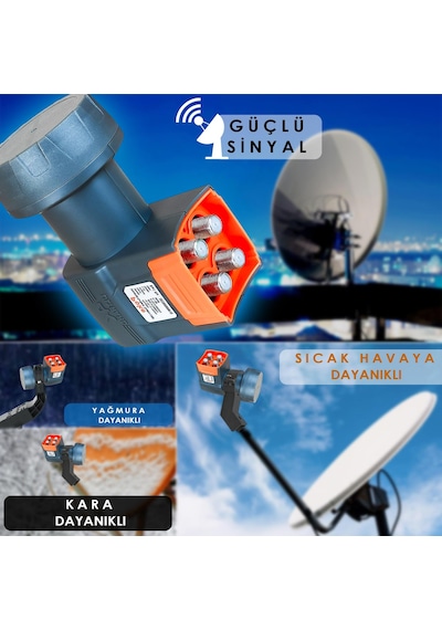 Dörtlü Lnb Quad Yeni 5g 3d 4-8k Poke Pk-0003