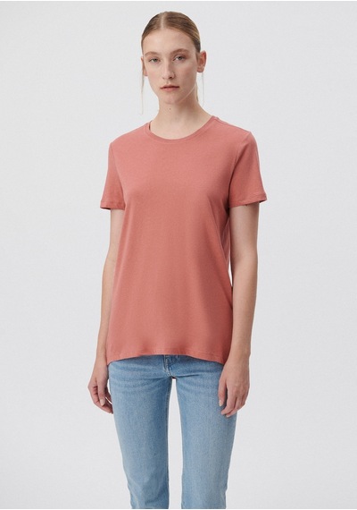 Mavi - Pembe Basic Tişört 1611648-71072 Pembe