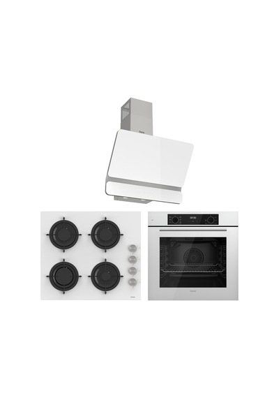 Ferre Flowart Lumora Elite Beyaz 3'lü  QBL63CB-CS206-D081 Ankastre Set