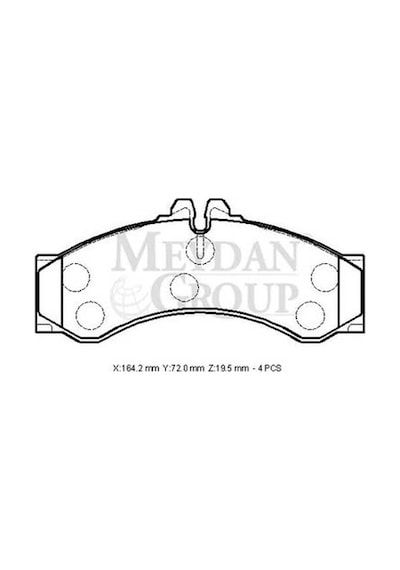 Volkswagen Volt Lt35/lt46 96/07 Arka Fren Balatası Kablosuz Disk 164,2x72x19,5 Fmk
