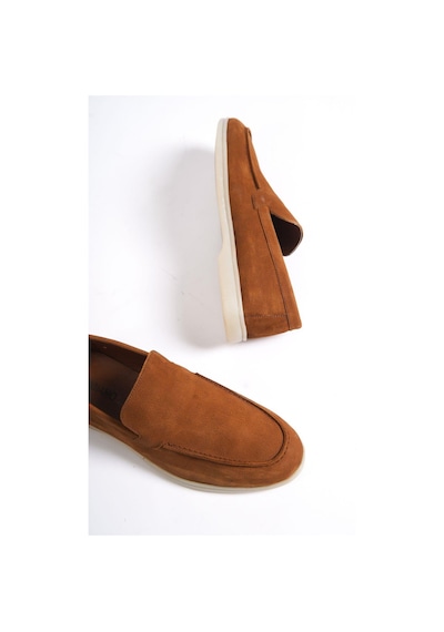 Mubiano Hakiki Deri -mbkry22103tb Taba Nubuk Erkek Loafer Taba
